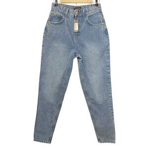 Pretty Little Thing Womens Light Wash High-Waisted Denim Jeans Size 4 NWT